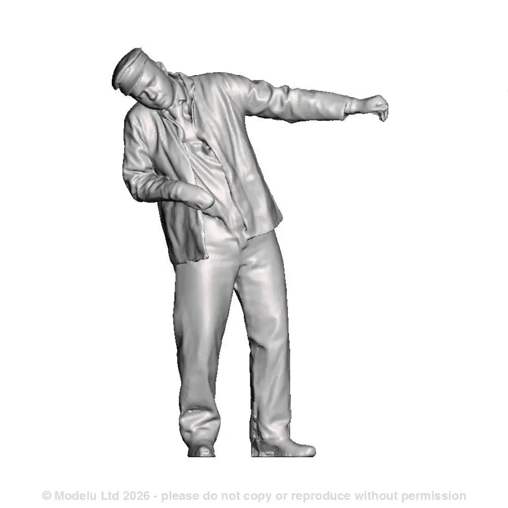 A loco crew man operating a regulator