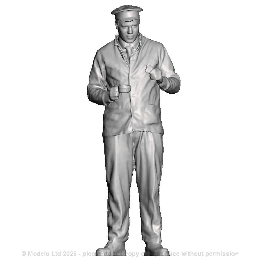 A loco crew man drinking