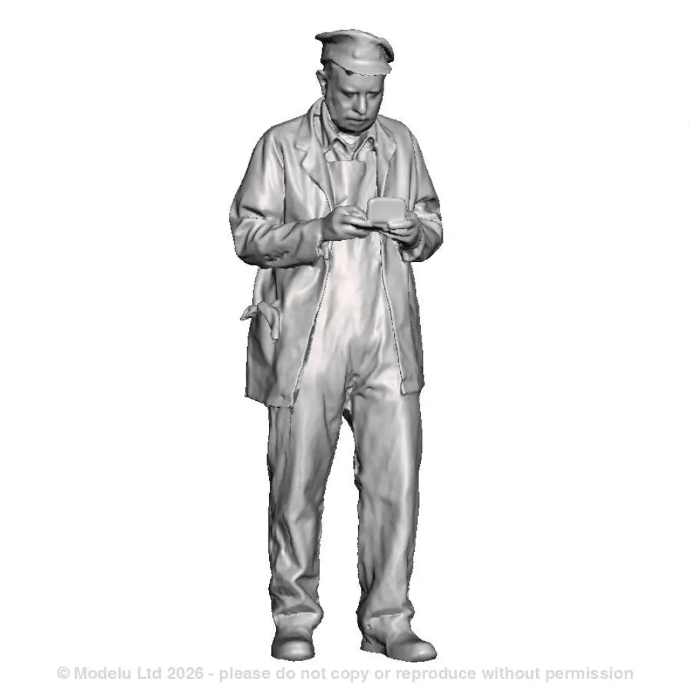 A loco crew man rolling a cigarette