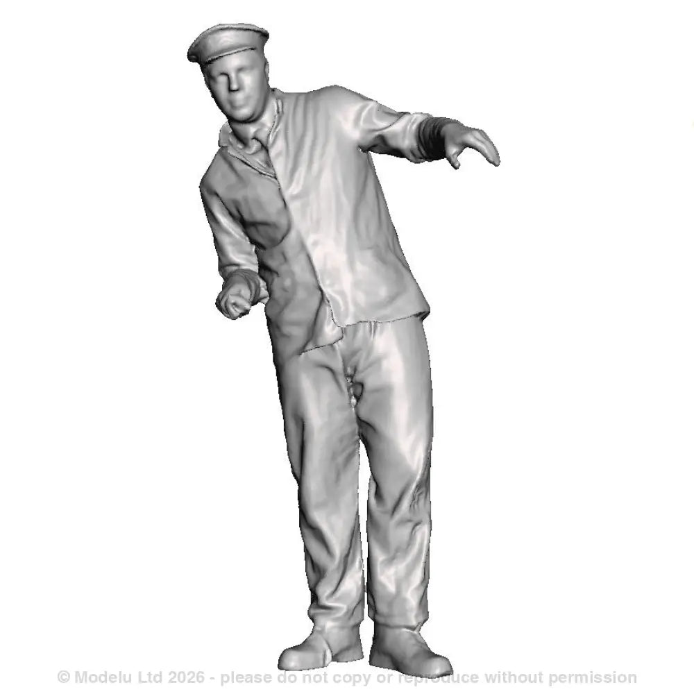 A loco crew man operating a regulator