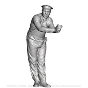 A loco crew man leaning