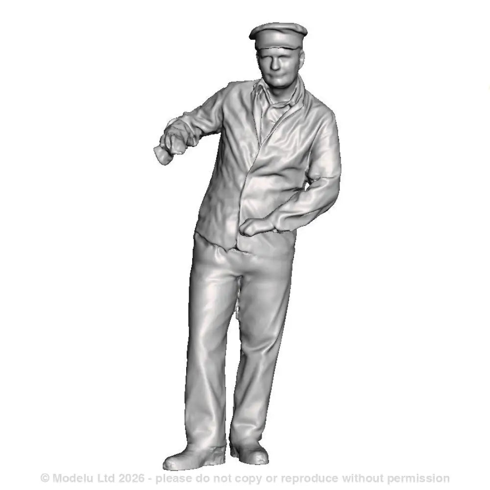 A loco crew man operating a regulator