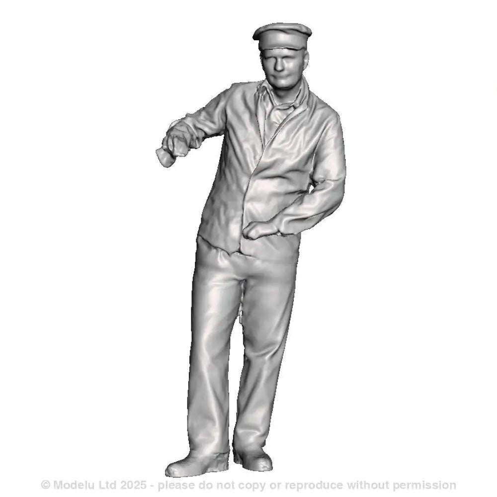 A loco crew man operating a regulator