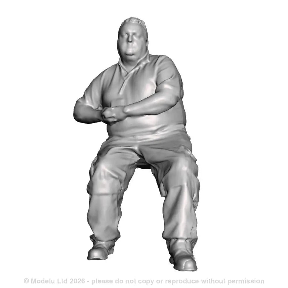 A loco driver seated