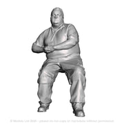 A loco driver seated