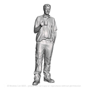 A loco crew man with drink