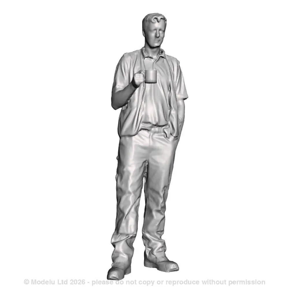 A loco crew man with drink