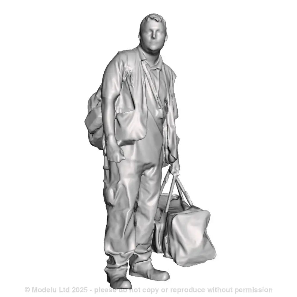 Train crew with overnight bag