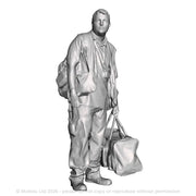 Train crew with overnight bag