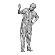 A signalman leaning