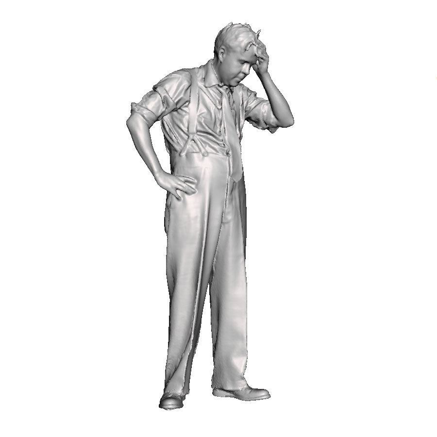 A signalman mopping his brow