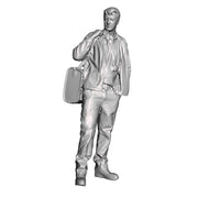 Train crew with overnight bag