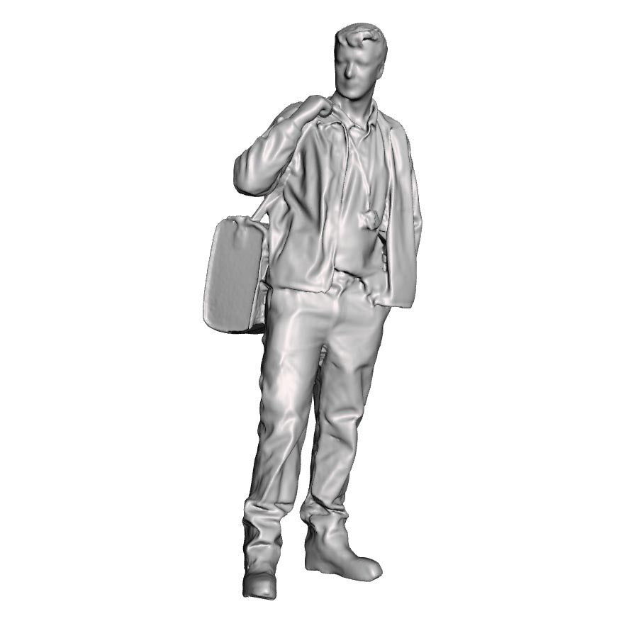 Train crew with overnight bag