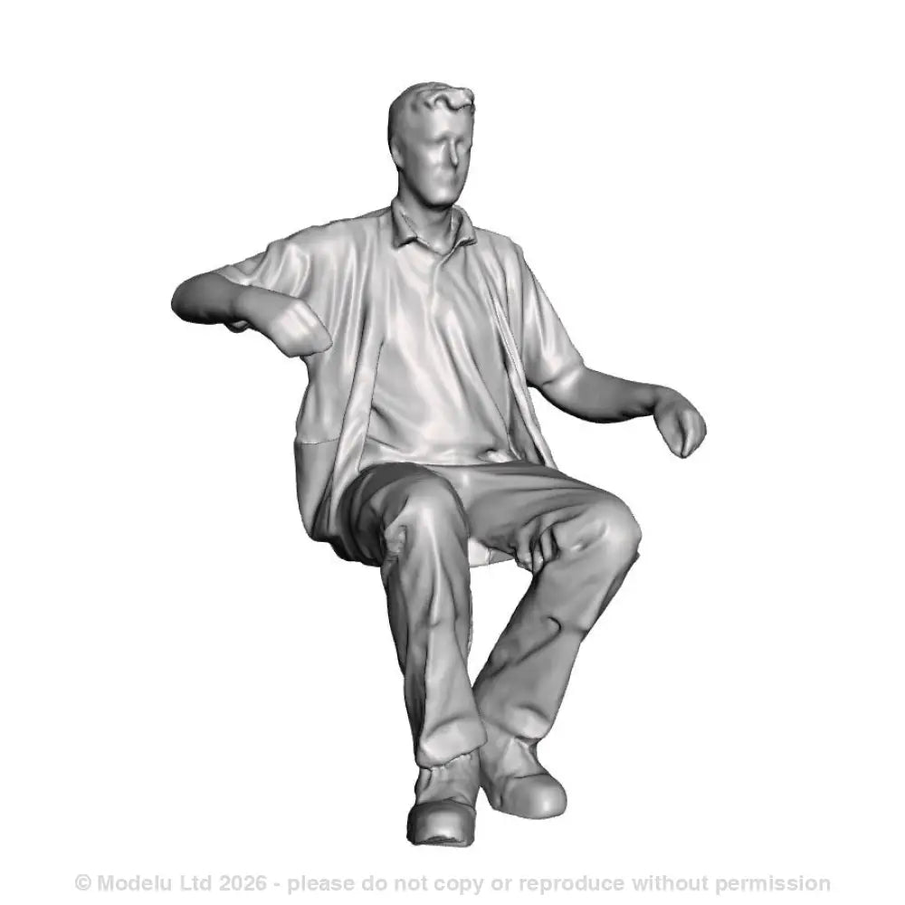 A loco driver seated