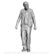 A shunter leaning on steps