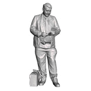 A loco crew man with drivers bag and notebook