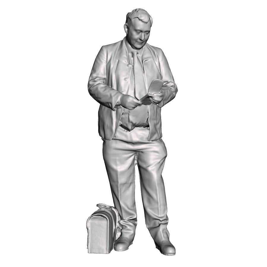 A loco crew man with drivers bag and notebook