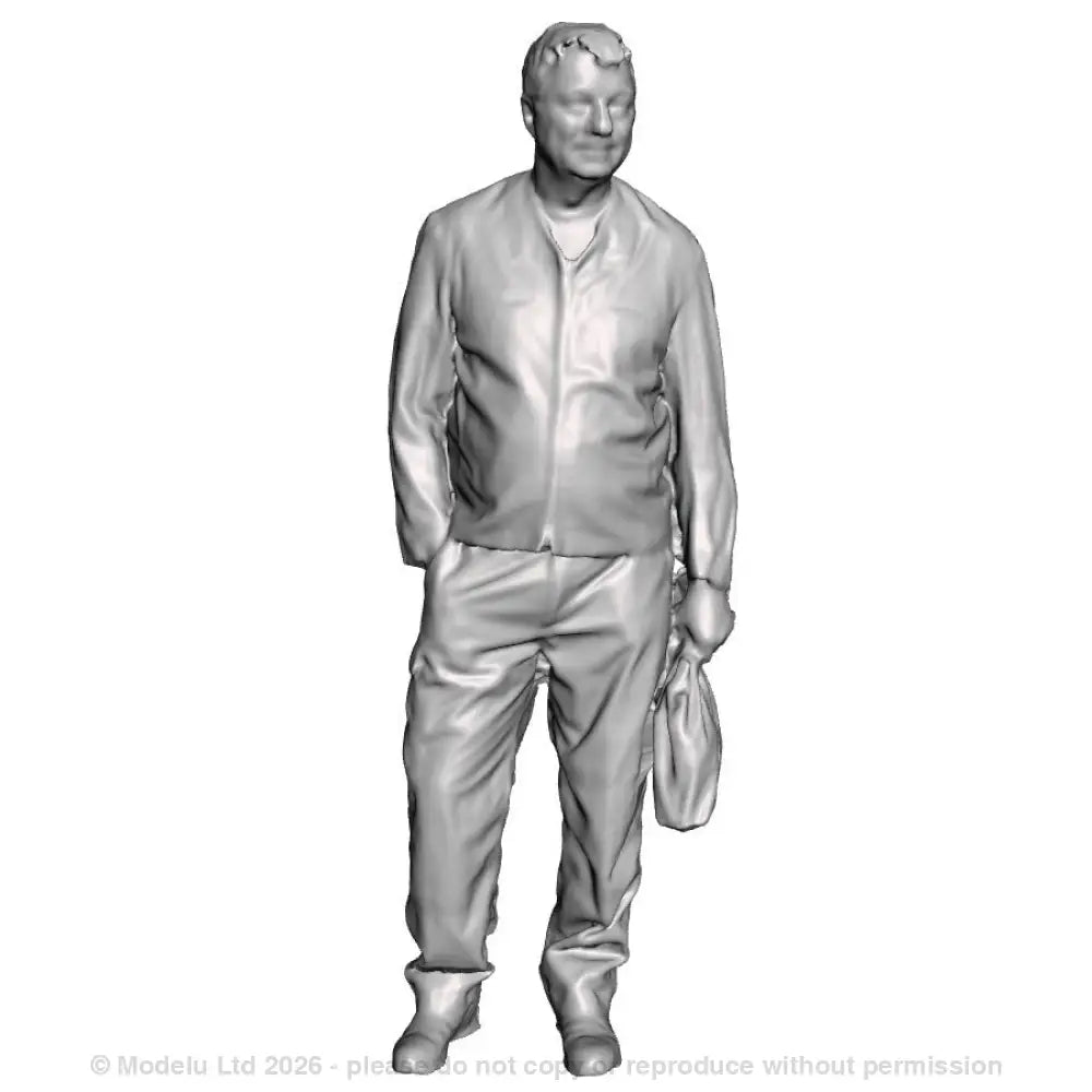 A loco crew man with carrier bag