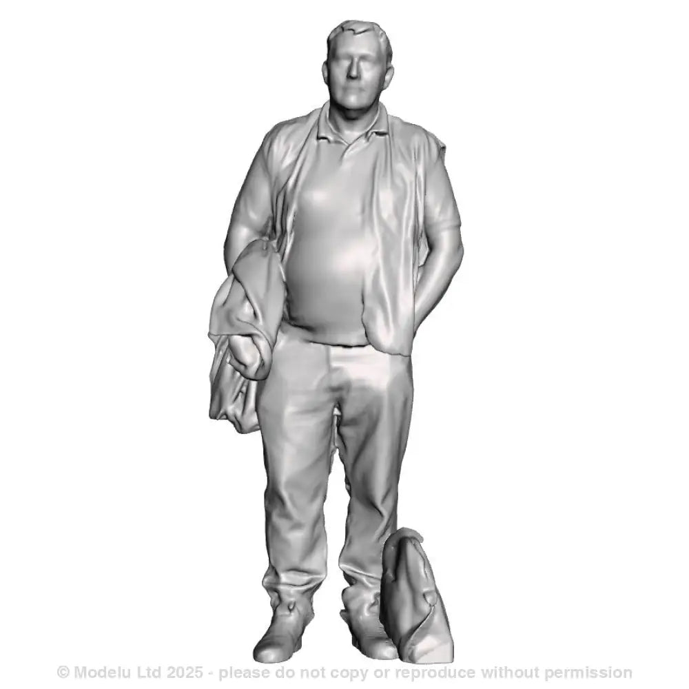 A loco crew man wearing polo shirt with fleece