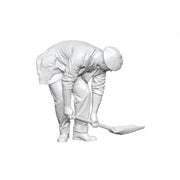 An ash man with shovel