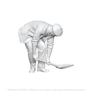 An ash man with shovel