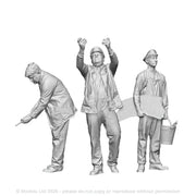 A driver and fireman preparing a loco