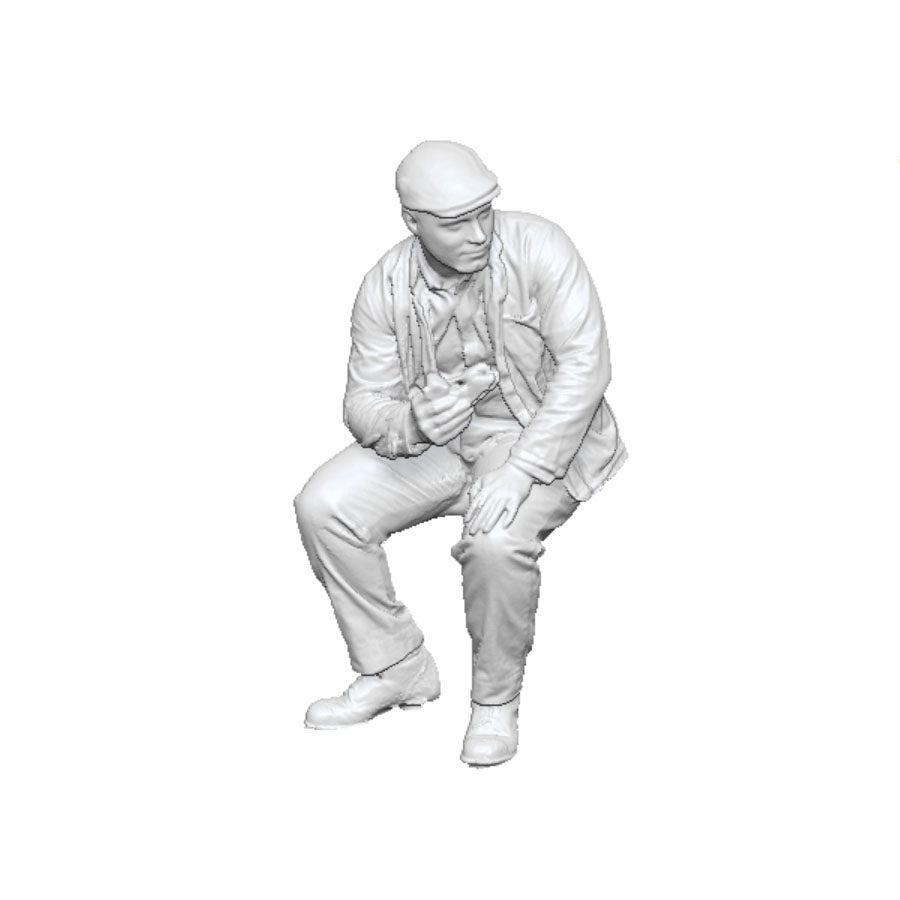 A shed worker eating