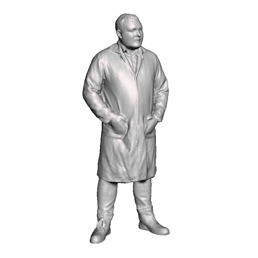 A fitter wearing prep coat