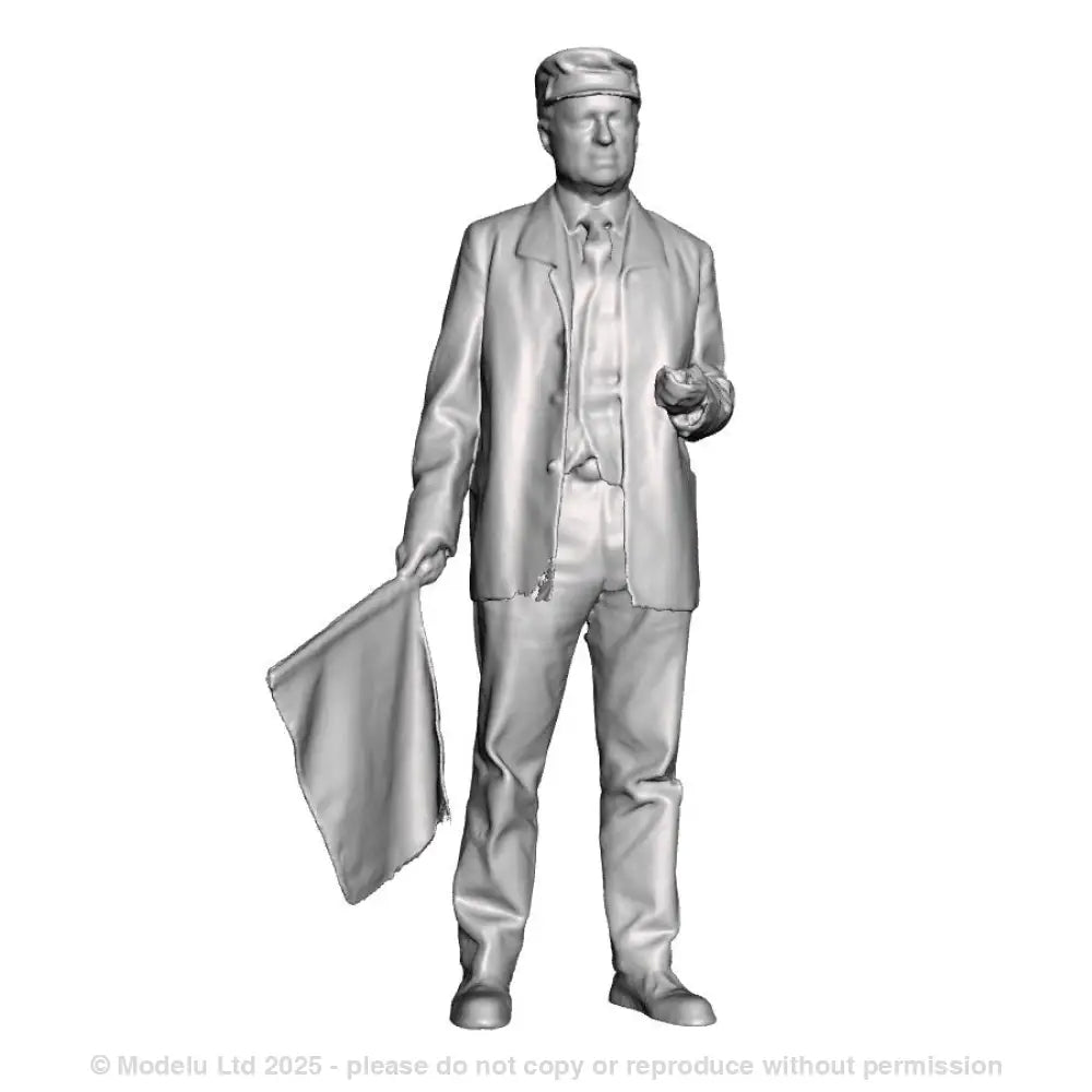 A guard with flag and whistle