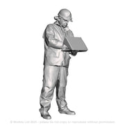 A survey engineer with laptop