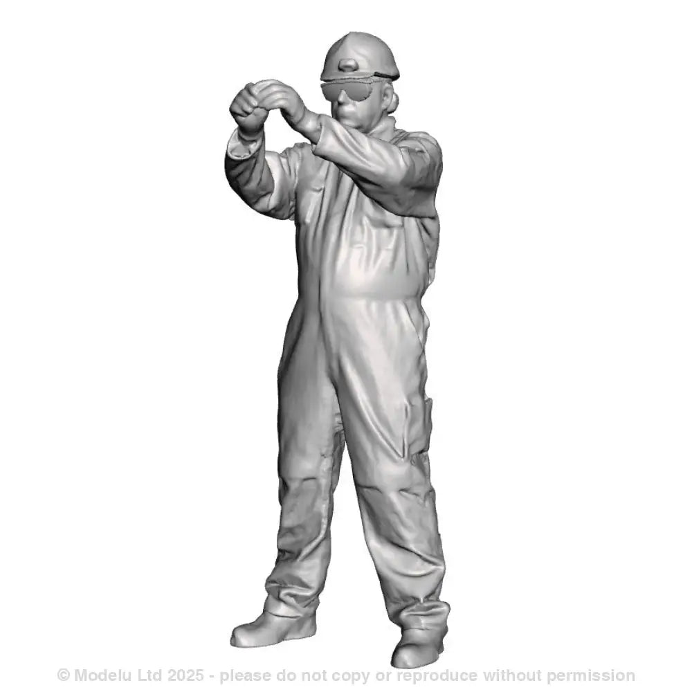 An engineer working in a cabinet