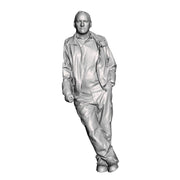 An engineer leaning