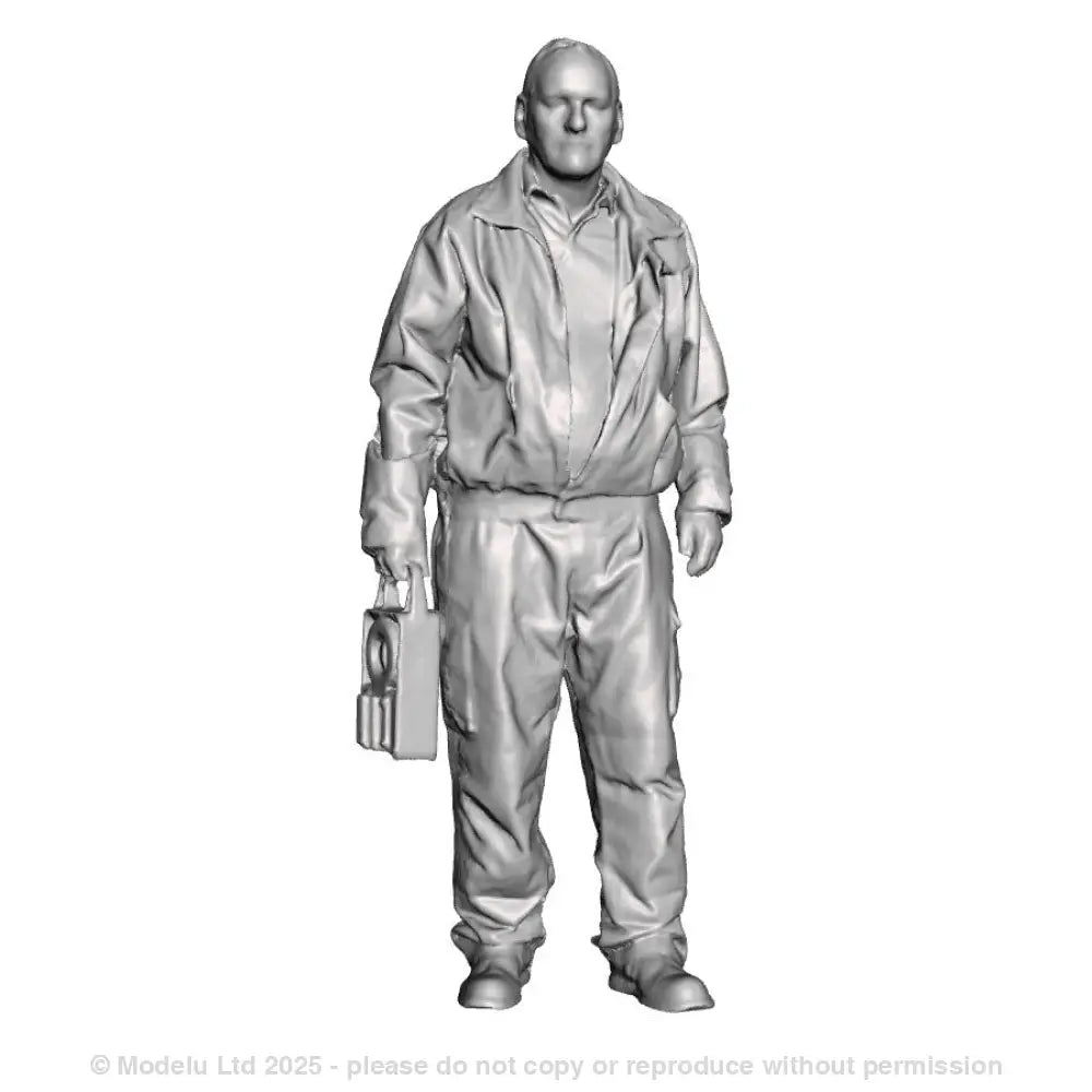 A track worker with LED tail lamp