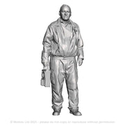 A track worker with LED tail lamp