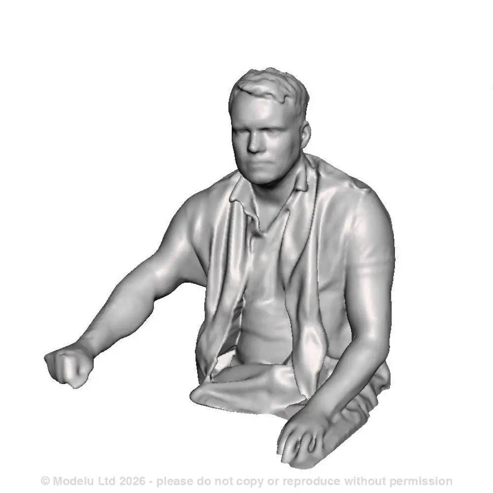 A loco driver seated operating a regulator