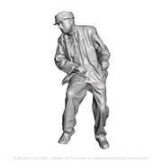 A shunter seated operating a regulator