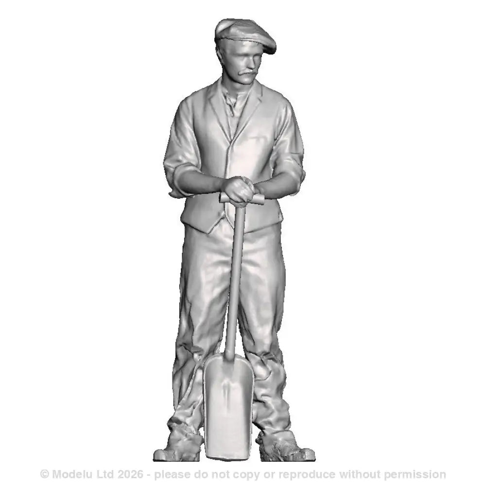 A fireman with firing shovel