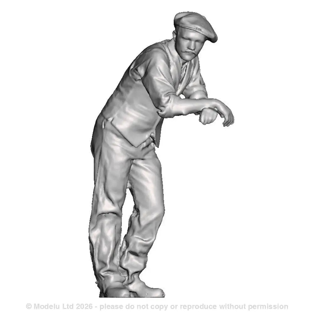 A loco crew man leaning