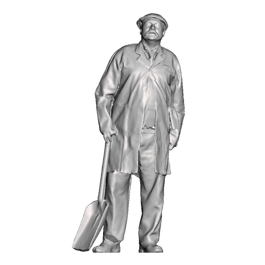 A fireman with firing shovel