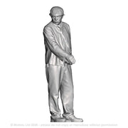 A loco crew man holding the cabside