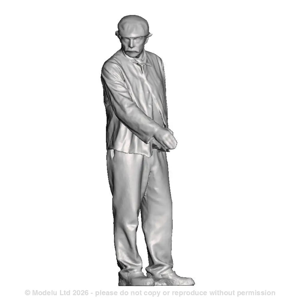 A loco crew man holding the cabside