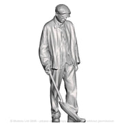 A fireman with firing shovel