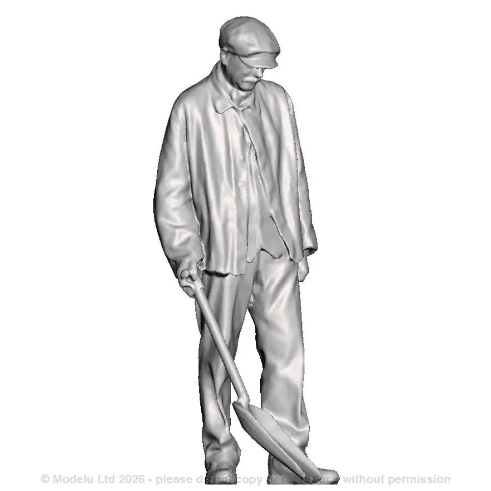 A fireman with firing shovel