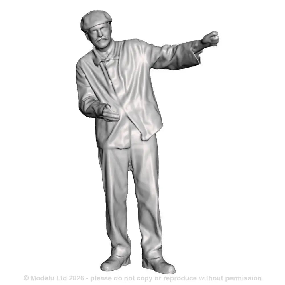 A loco driver operating a regulator