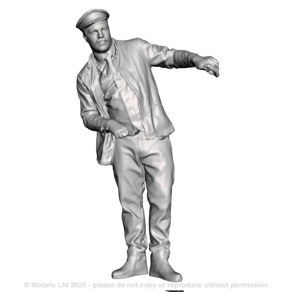 A loco driver operating a regulator