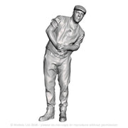 A loco crew man leaning