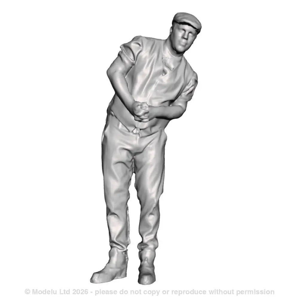 A loco crew man leaning