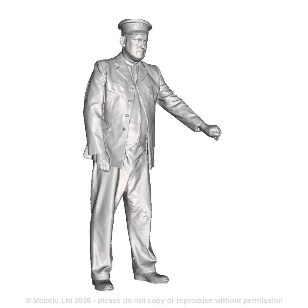 A GWR goods guard holding a brake handle