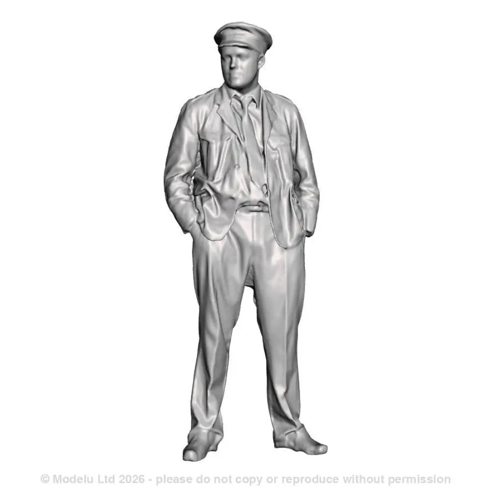 A bus driver in summer jacket