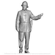 A policeman pointing